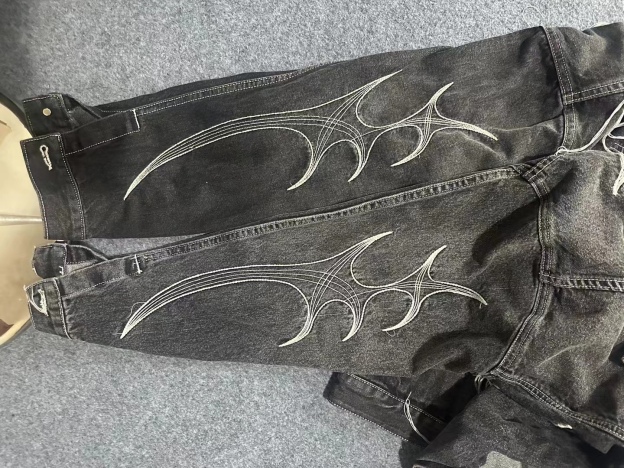 Enhypen NiKi inspired Distressed Washed Black Short Wide-Cut Denim Jacket & Jeans pants Set