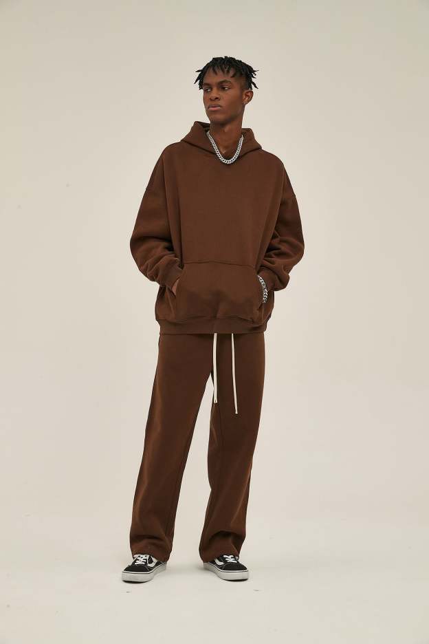 Coffee&Brown-Oversized hoodie sets