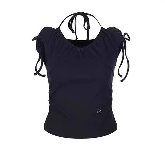 Aespa Ningning Inspired Sleeveless One-shoulder Top Low-rise Cargo Pan