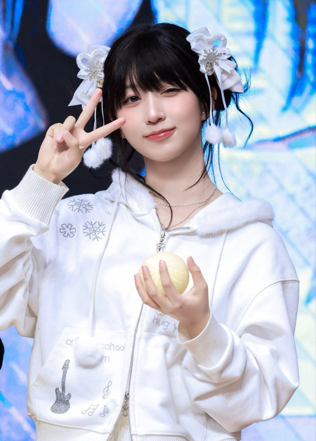 NMIXX Haewon Inspired Rhinestone hotfix fur hoodie