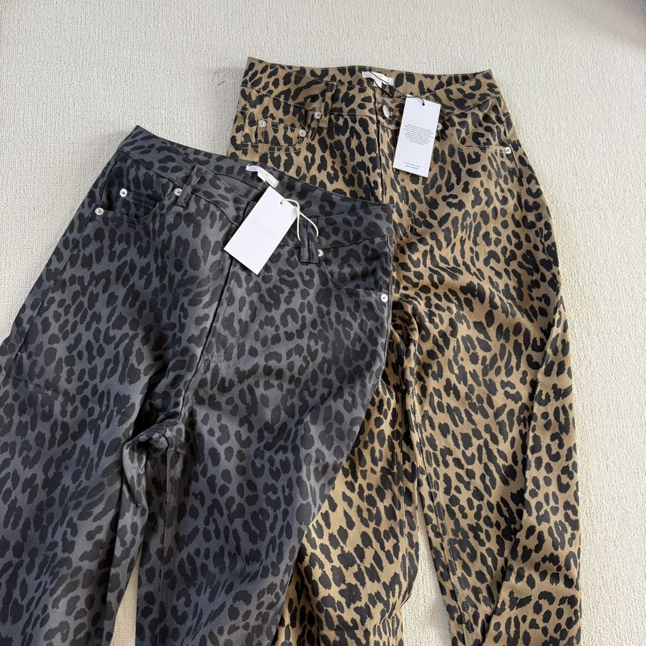 Leopard Print Wide Leg Jeans-Blackpink Jennie