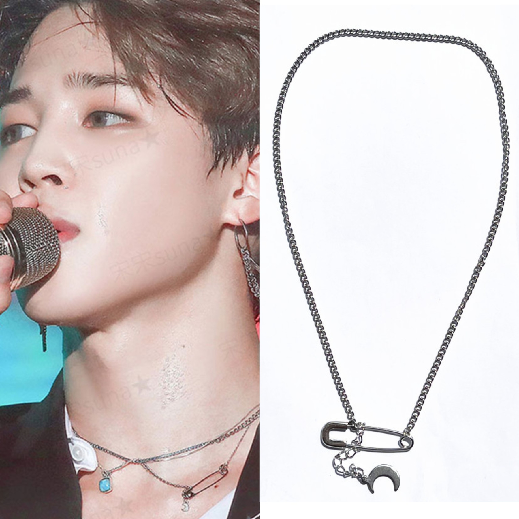 BTS JIMIN Insipired Pin Necklace
