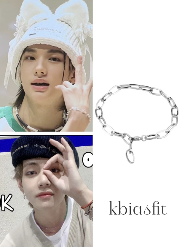 BTS & Straykids Inspired Square Chain Bracelet 