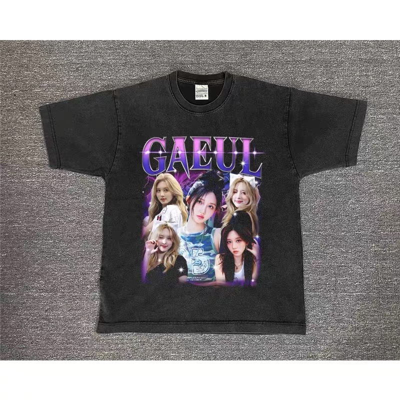 IVE Custom Member Printed Retro Washed T-Shirt