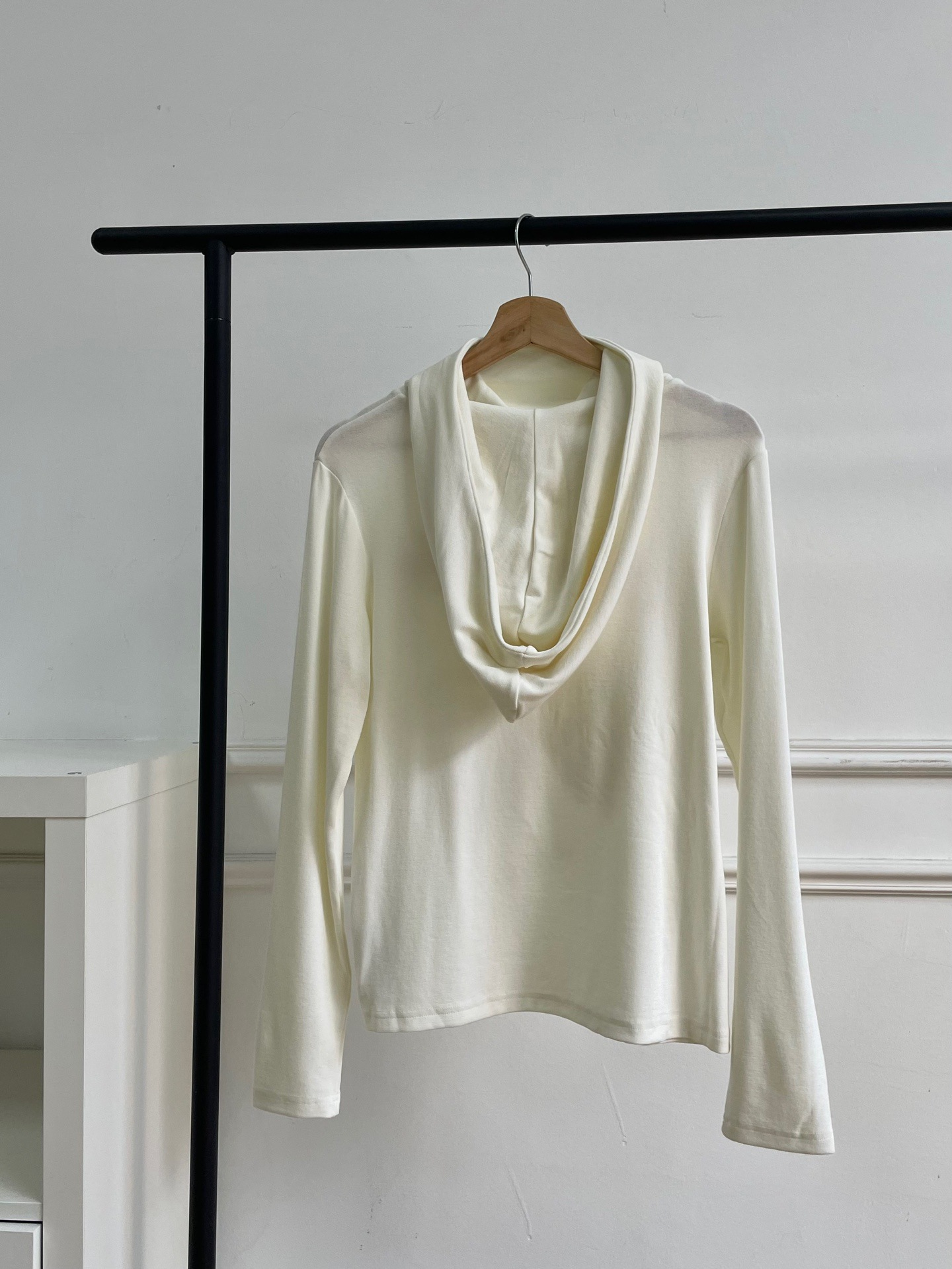 Lace heart long-sleeve hooded top-Blackpink Jennie