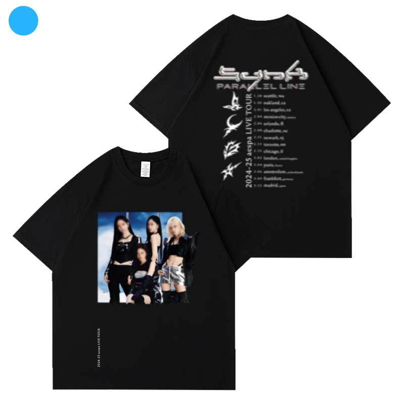 Aespa Live Tour-Synk Parallel Line T-shirt-Aespa