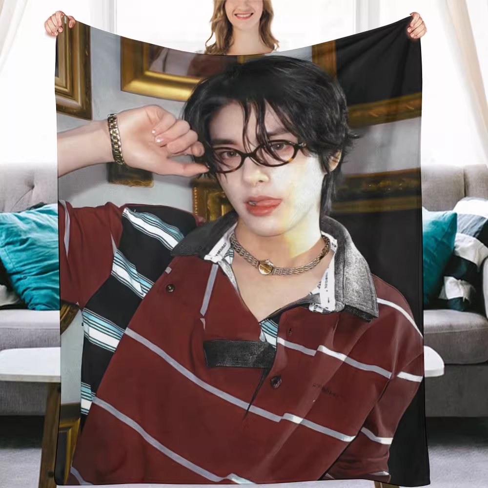 Enhypen Jake Fanmade Flanne Blanket - Kpop Concert Fan Blanket