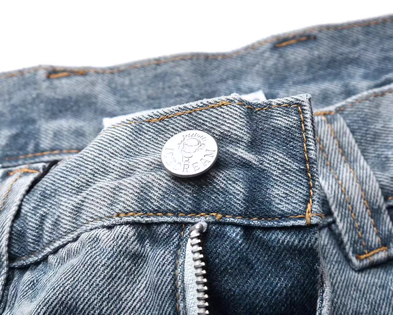 Cortis Juhoon Inspired Ice Cream Running Dog Denim Jeans