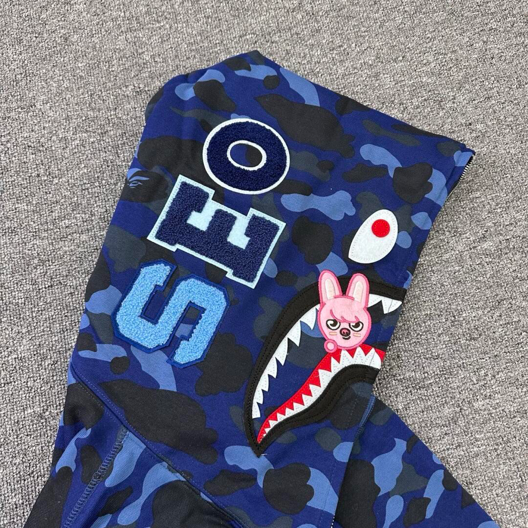 StrayKids Changbin BAPE Inspired Bape camo zip-up  hoodie-Stray Kids