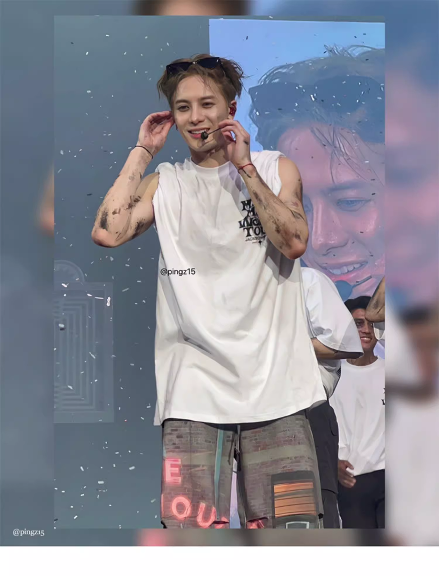 GOT7 Jackson Inspired Graffiti Straight Leg Pants
