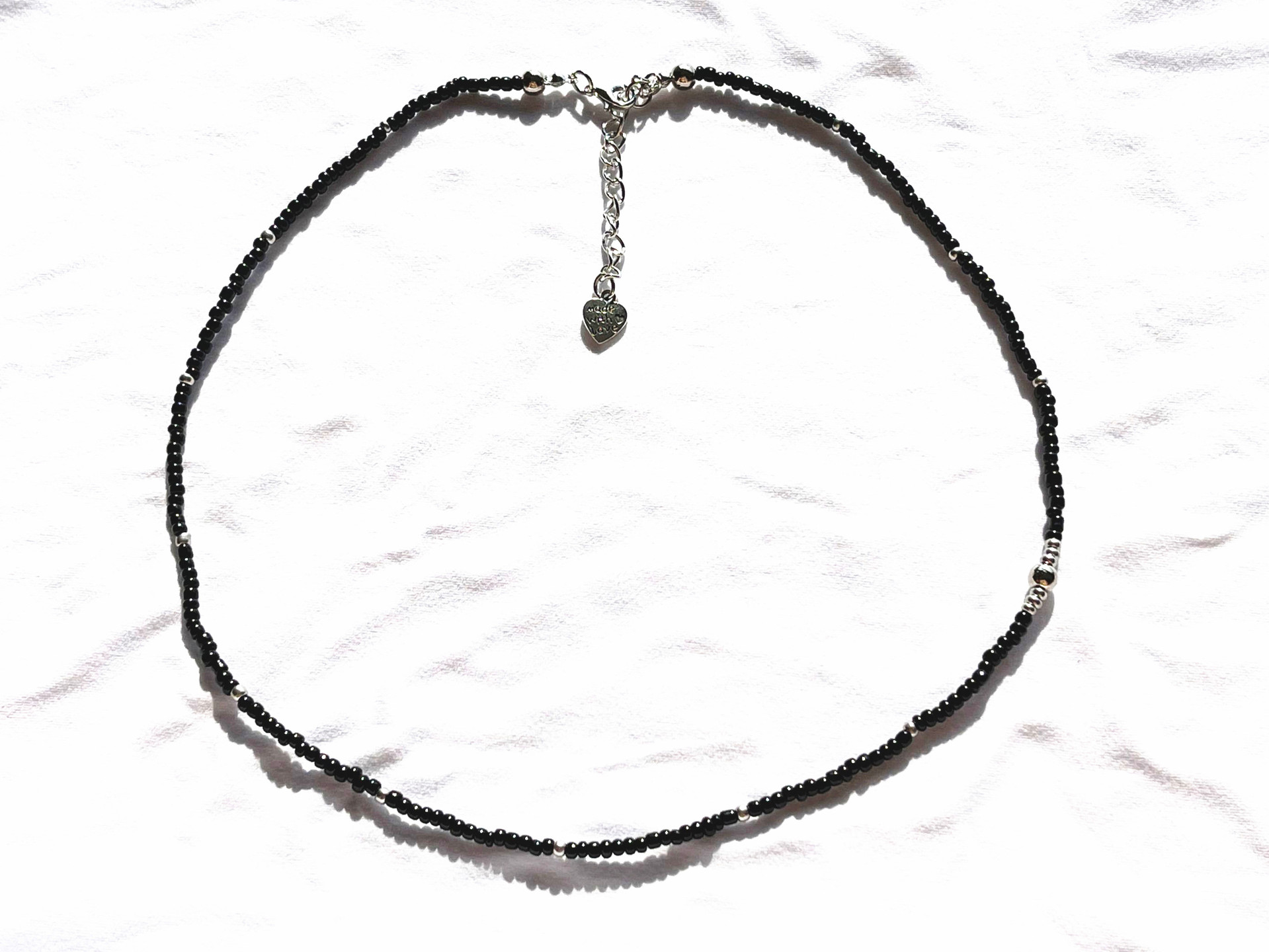 BTS SUGA Inspired Black Beads Necklace