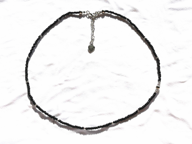 BTS SUGA Inspired Black Beads Necklace