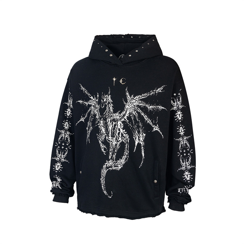 ENHYPEN Heeseung Inspired Dragon Print Hoodie