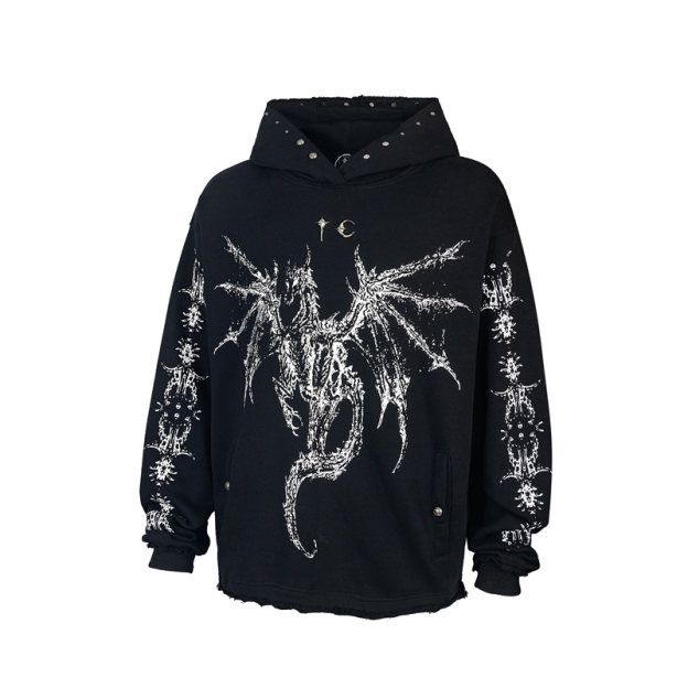 ENHYPEN Heeseung Inspired Dragon Print Hoodie