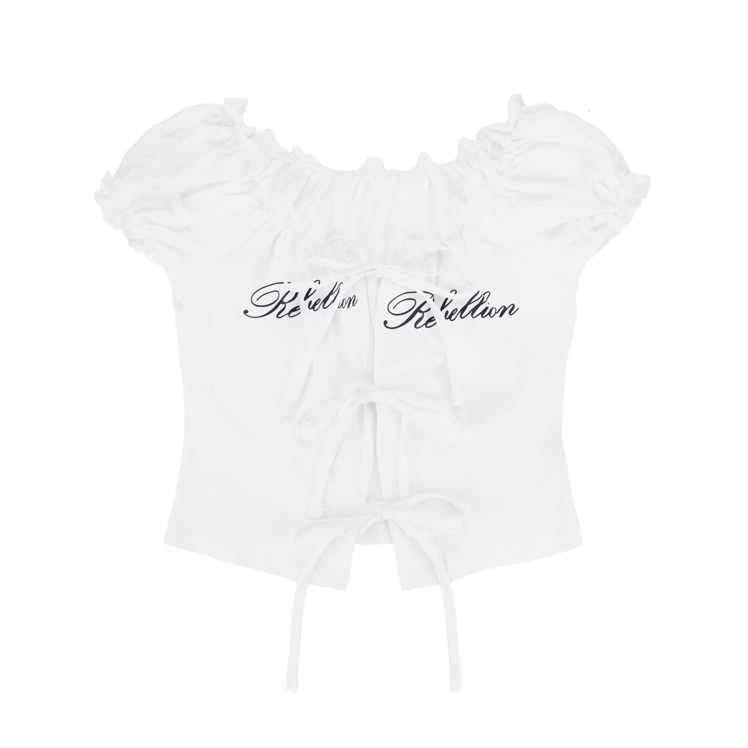 Aespa Ningning Inspired Ruffled Tie-Front Top