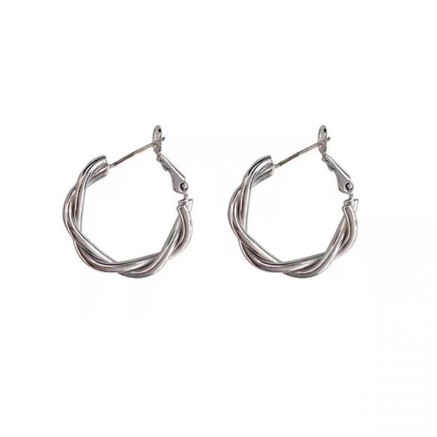 BTS JIMIN Inspired Twisted Hoop Earrings