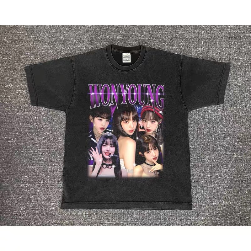 IVE Custom Member Printed Retro Washed T-Shirt