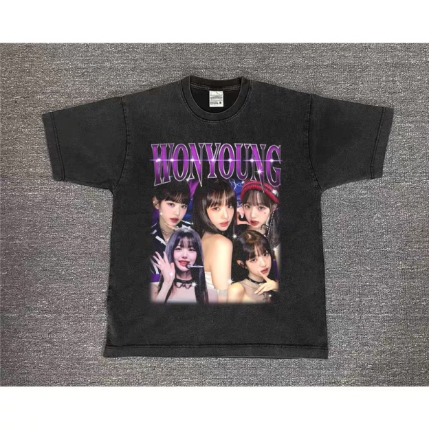 IVE Custom Member Printed Retro Washed T-Shirt