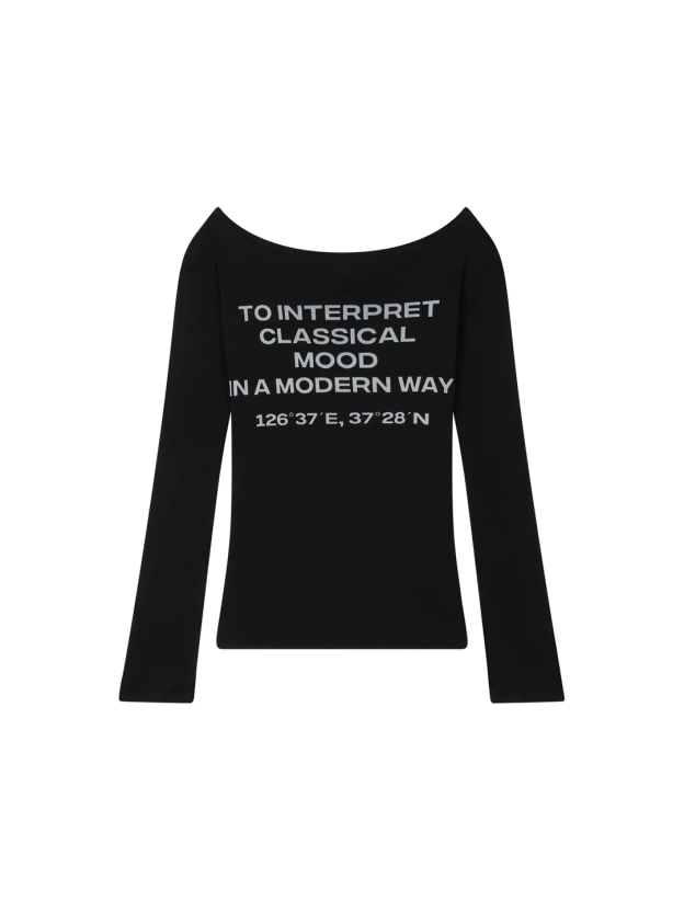 Aespa Karina Inspired Off Shoulder Long Sleeve Top