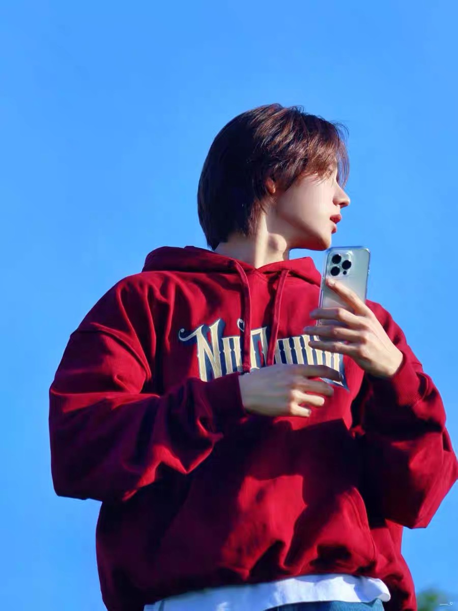 BOYNEXTDOOR Sungho Inspired No Doubt Burgundy Hoodie