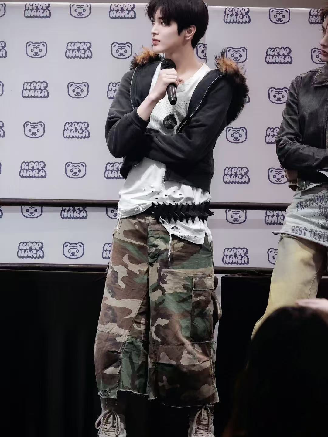 Cortis Keonho Inspired Camo Cargo Shorts