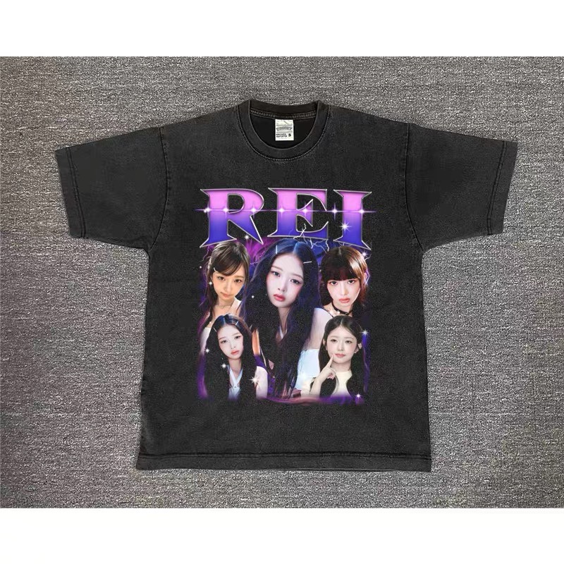 IVE Custom Member Printed Retro Washed T-Shirt