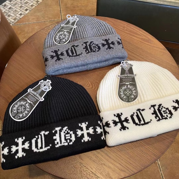 Enhypen NIKI inspired chrome hearts knit beanie hat