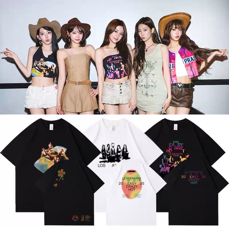 LE SSERAFIM 2025 Tour EasyCrazyHot in North America Merch Inspired T-Shirt
