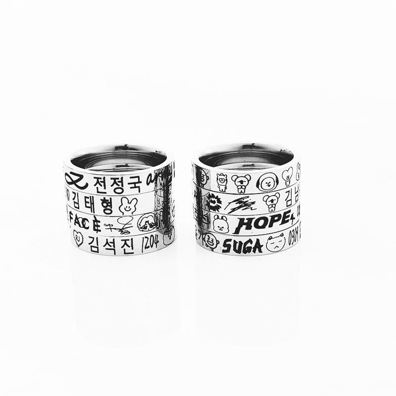 BTS Fanmade Birthdate Signature Ring 