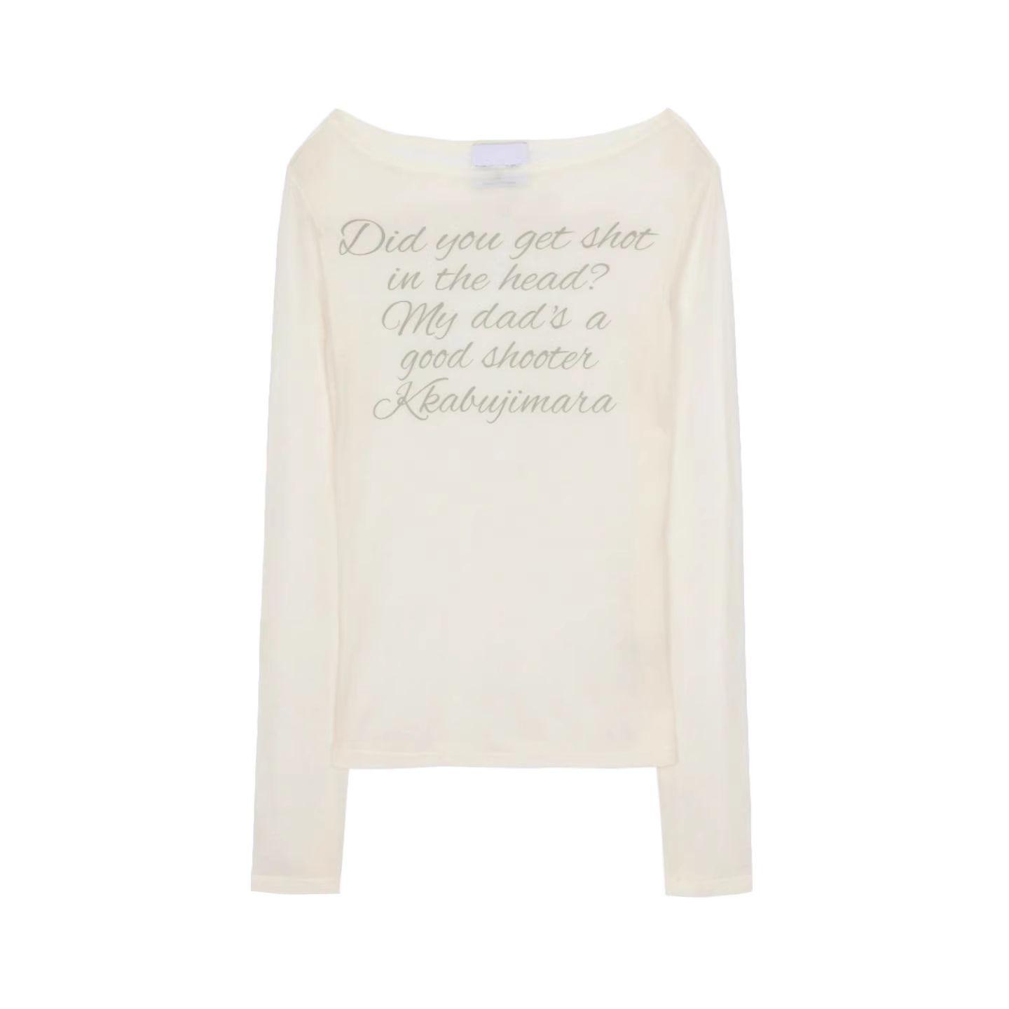 Blackpink Jennie Inspired Lettering Sheer Long Sleeve
