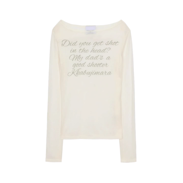 Blackpink Jennie Inspired Lettering Sheer Long Sleeve