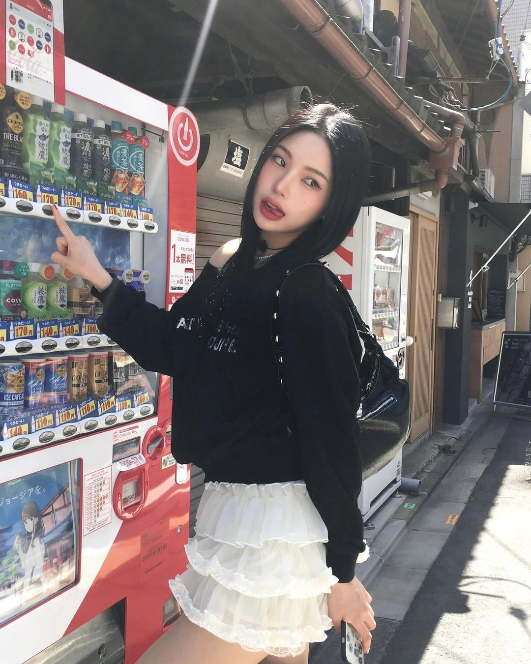 Red Velvet Joy Asymmetrical Off Shoulder Long Sleeve Sweatshirt