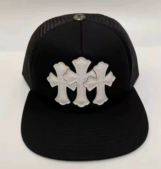 Ateez Wooyoung Inspired Chrome Hearts Style Triple Cross Trucker Cap Hat
