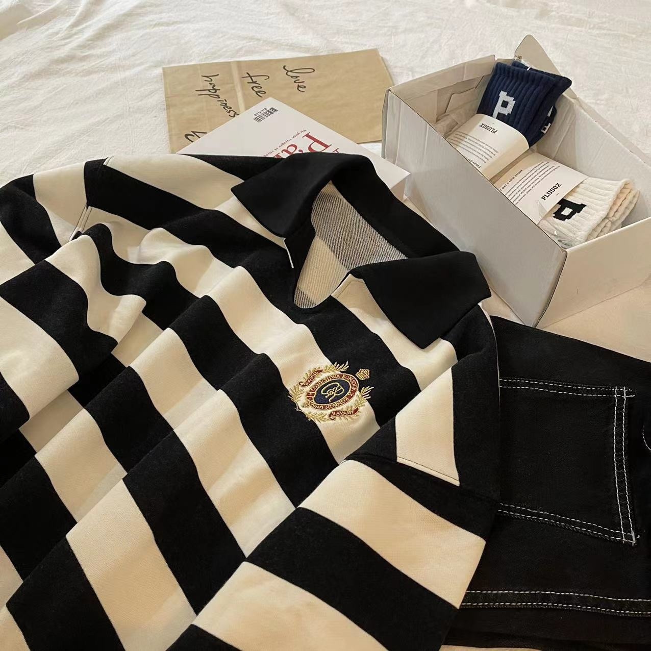 Straykids&ITZY&GIDLE Embroidered Polo Sweatshirt