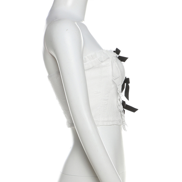 Bow Tie Tube Top-Outfitidea For Blinks BLACKPINK-Inspired Fashion