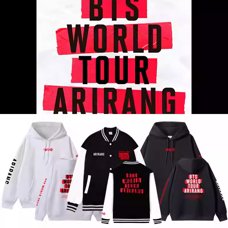 BTS 2026 World Tour ARIRANG Merch Inspired Hoodie Jacket