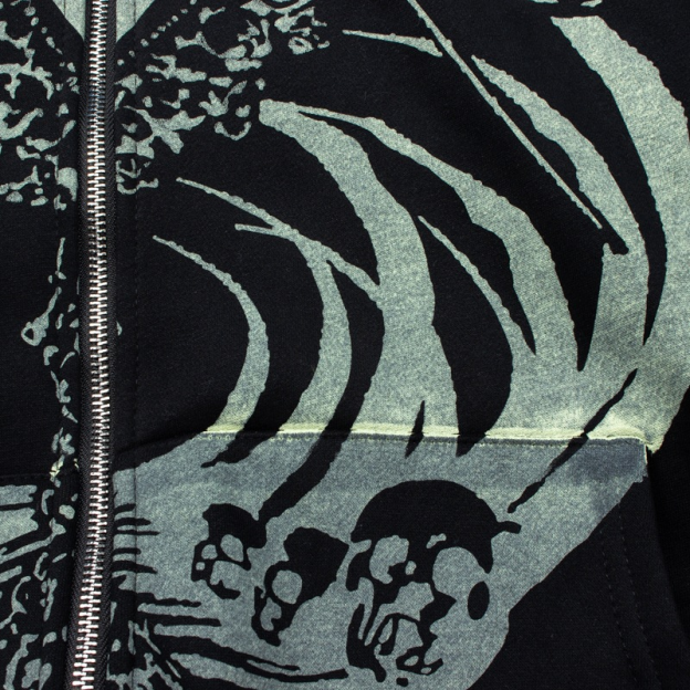 Aespaa Giselle Inspired Heart Devil Graffiti Printed Zip Up Hoodie