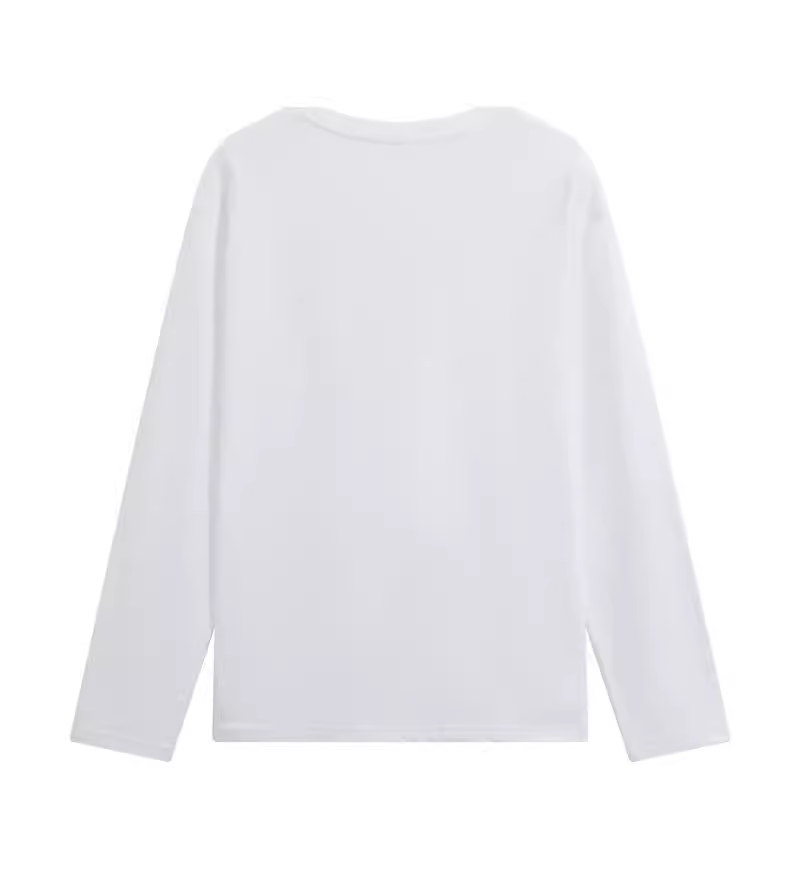 Lip Print White Long Sleeve T-Shirt-Blackpink Jennie