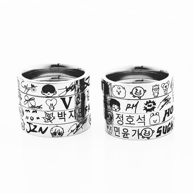 BTS Fanmade Birthdate Signature Ring 