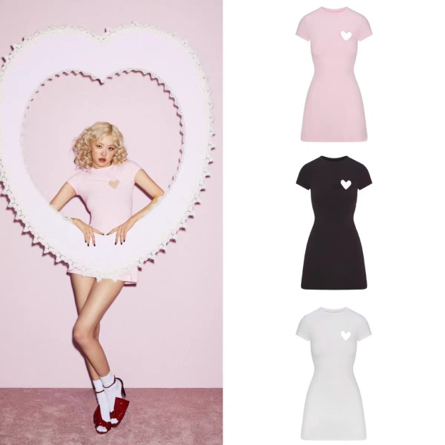 BLACKPINK Rosé Inspired Heart Cutout Bodycon Dress