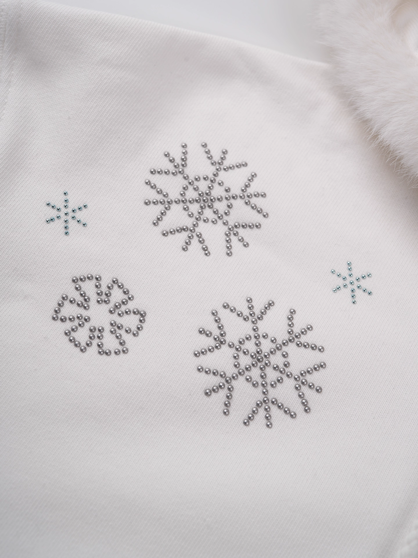 NMIXX Haewon Inspired Rhinestone hotfix fur hoodie