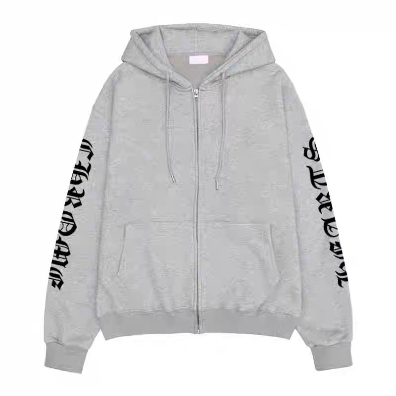ENHYPEN Niki Inspired Grey Character Print Zip-Up Hoodie