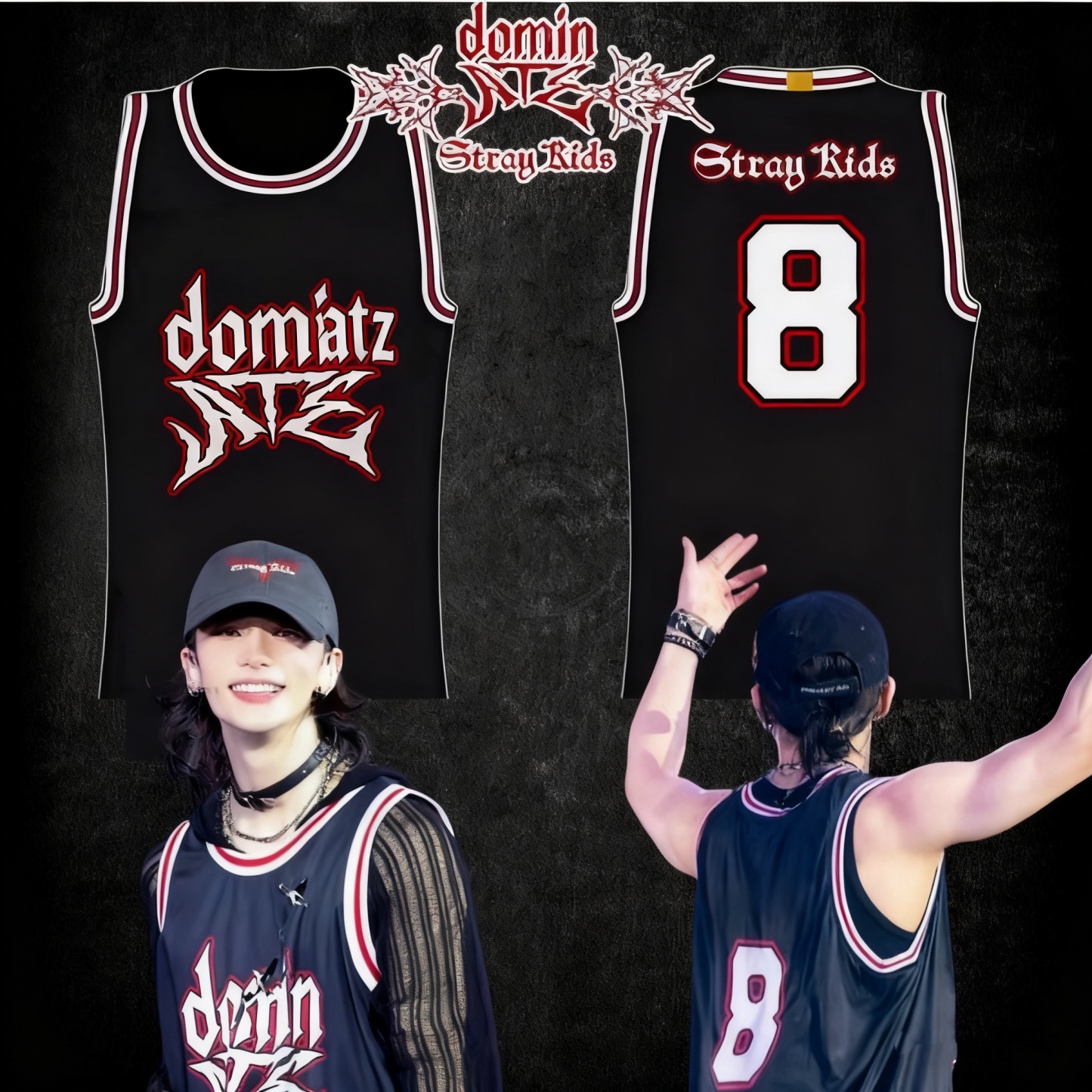 Straykids dominATE Merch Inspired Basketball Jersey