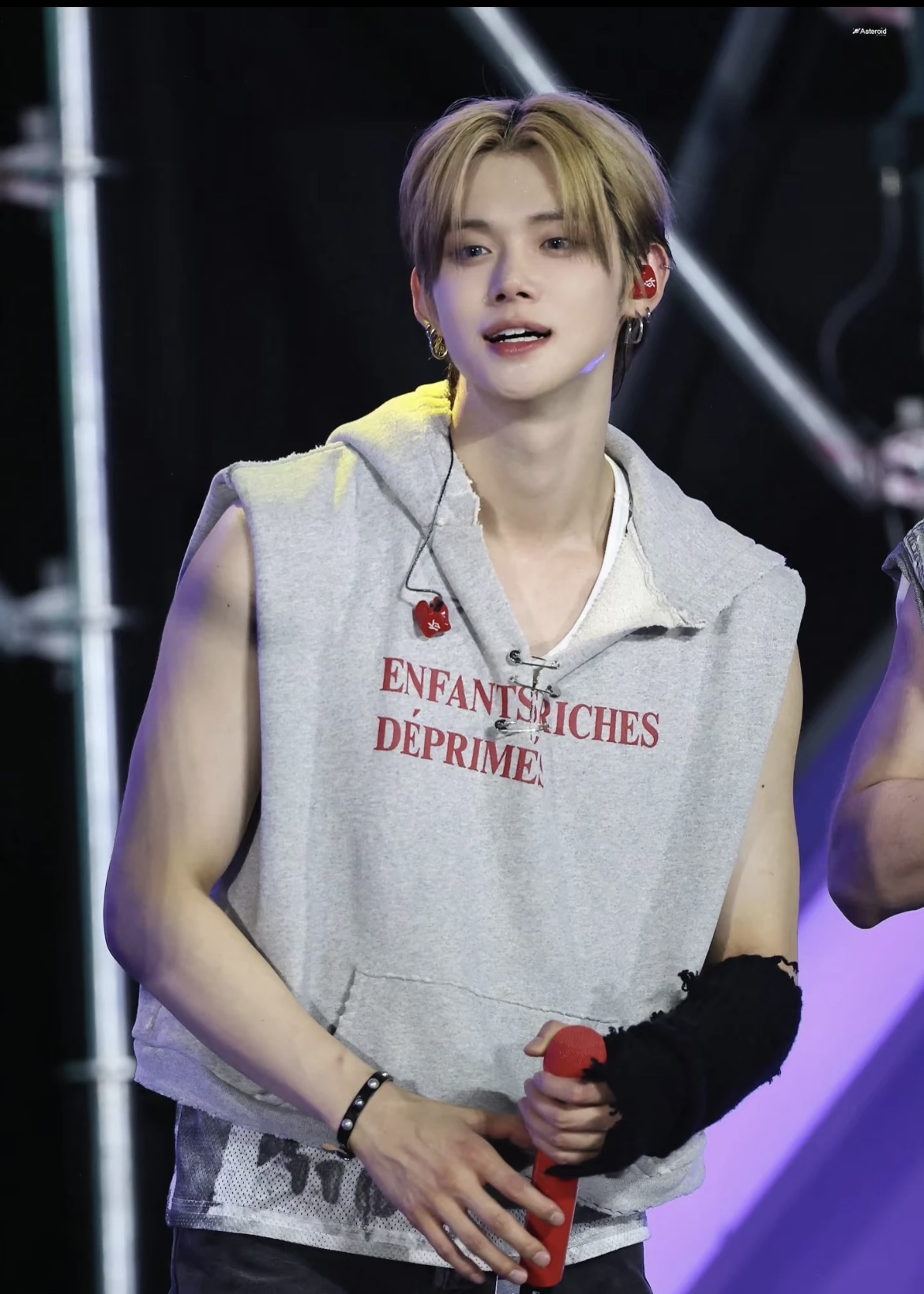 Enhypen Niki & Seventeen Mingyu Gray Vintage Keywords Distressed inspired Oversized Hoodie