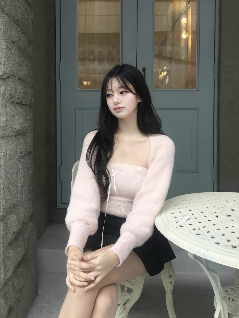 Aespa Winter & IVE Wonyoung Inspired Knitted Camisole Set