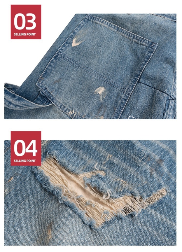 ENHYPEN NIKI  inspired Destroyed  Washed White Patchwork Spray Paint Blue Denim Jeans pants-NI-KI