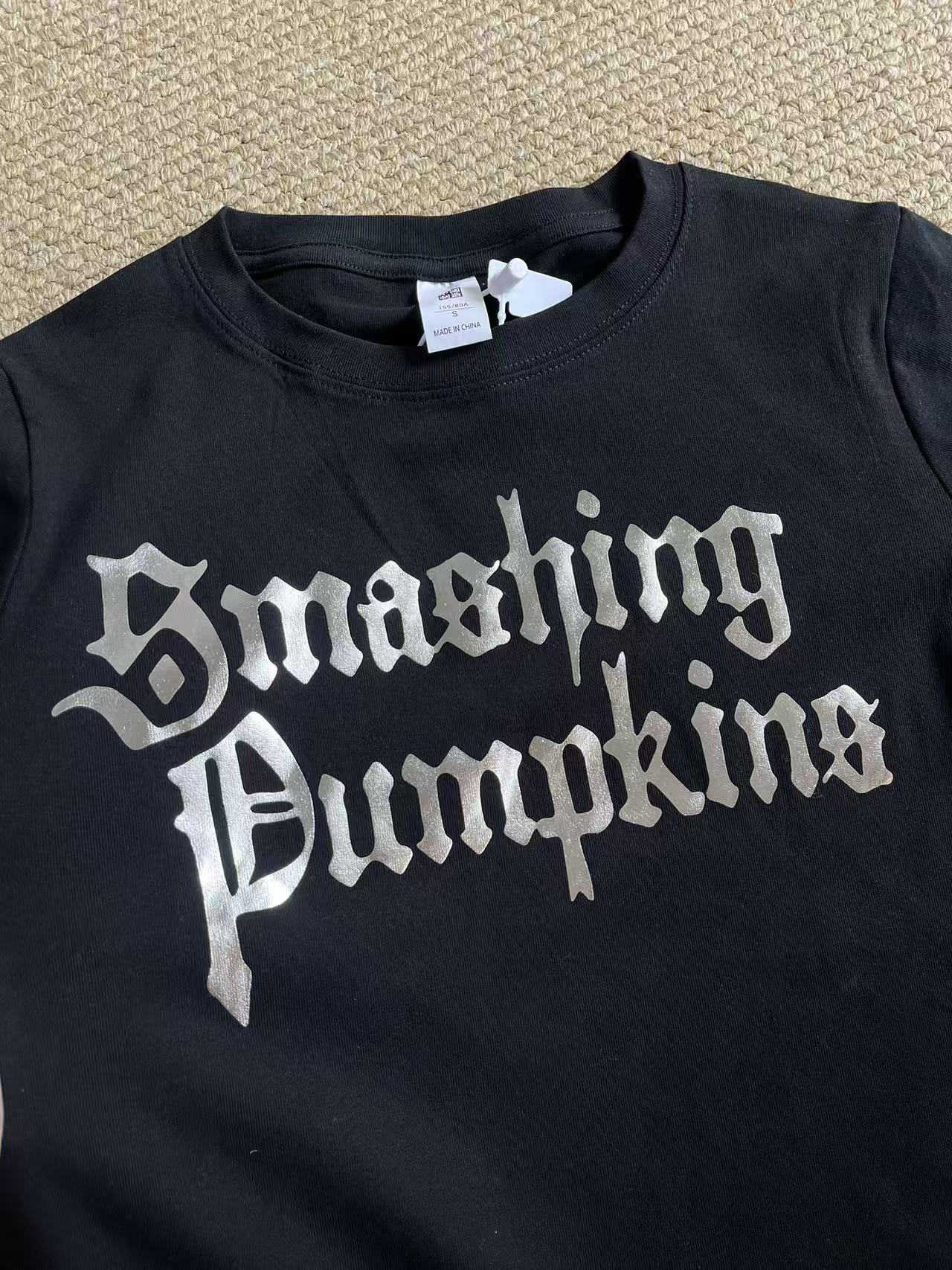 Cortis James Inspired Smashing Pumpkins Gothic Logo Black Unisex T-Shirt