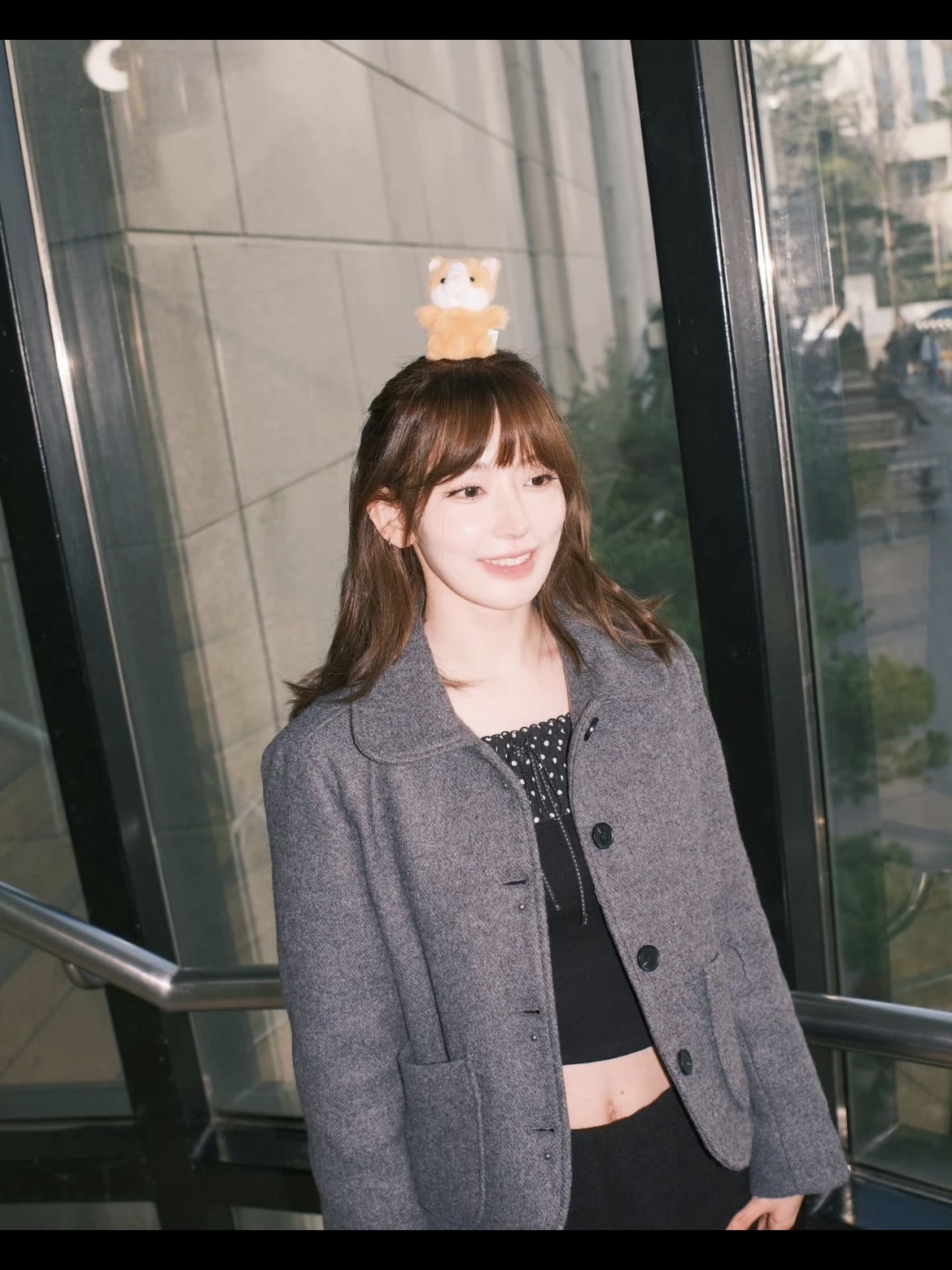 Lesserafim Sakura&Babymonster Chiquta Inspired Polka Dot Crop Top Shorts Set