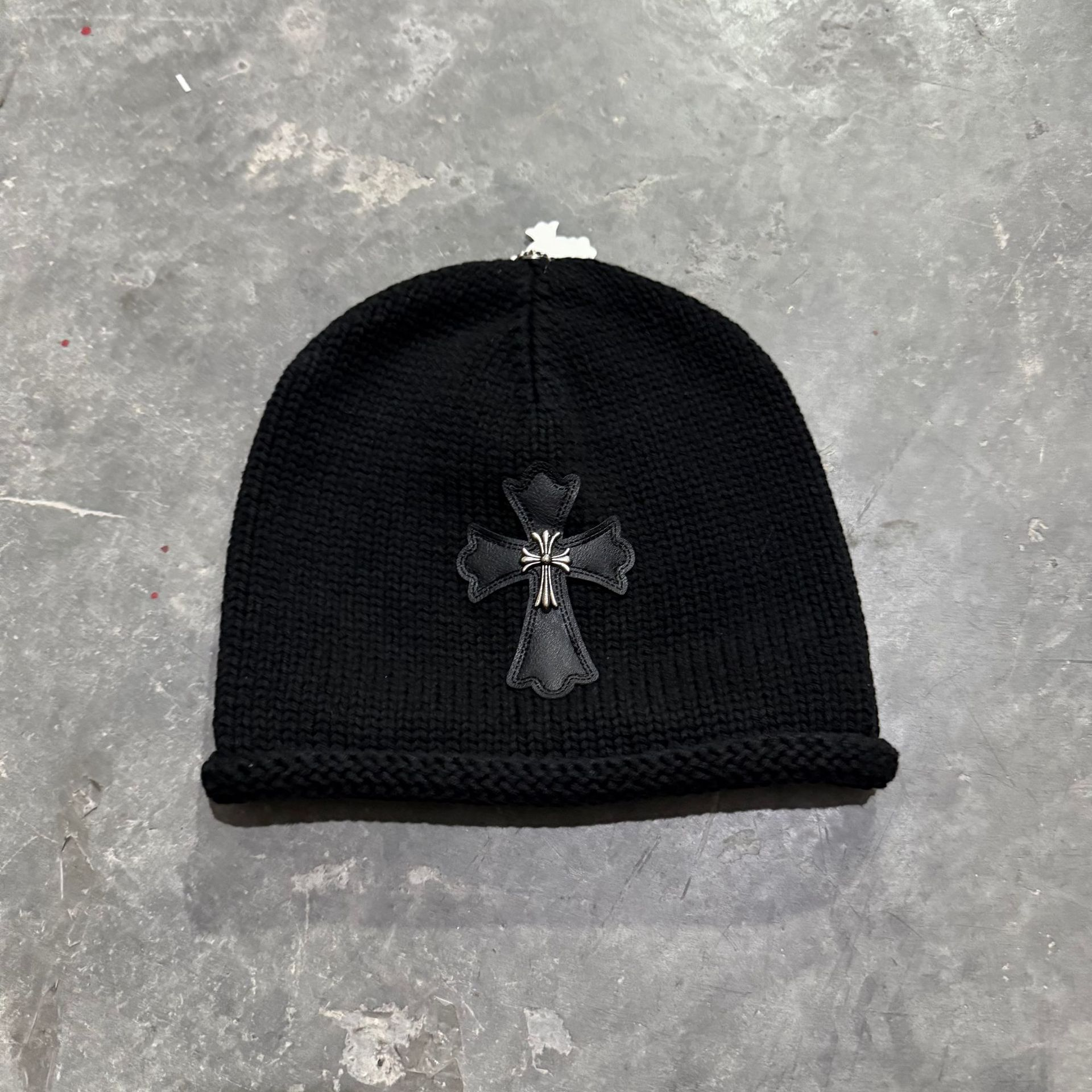 Enhypen NIKI inspired Chrome Hearts Style Cross Patch Knit Beanie