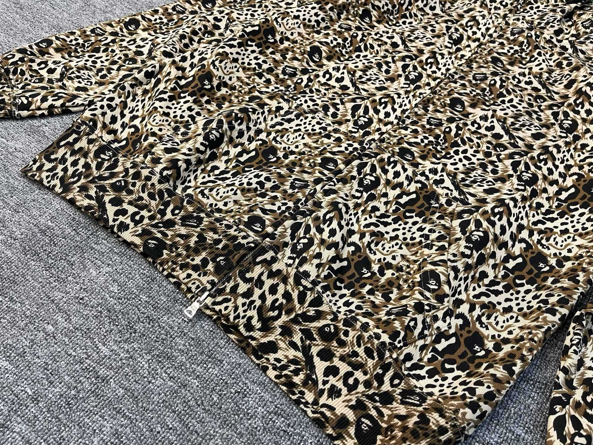 Enhypen Jungwon Inspired Wild Leopard Pattern Milo Shark Full Zip Hoodie